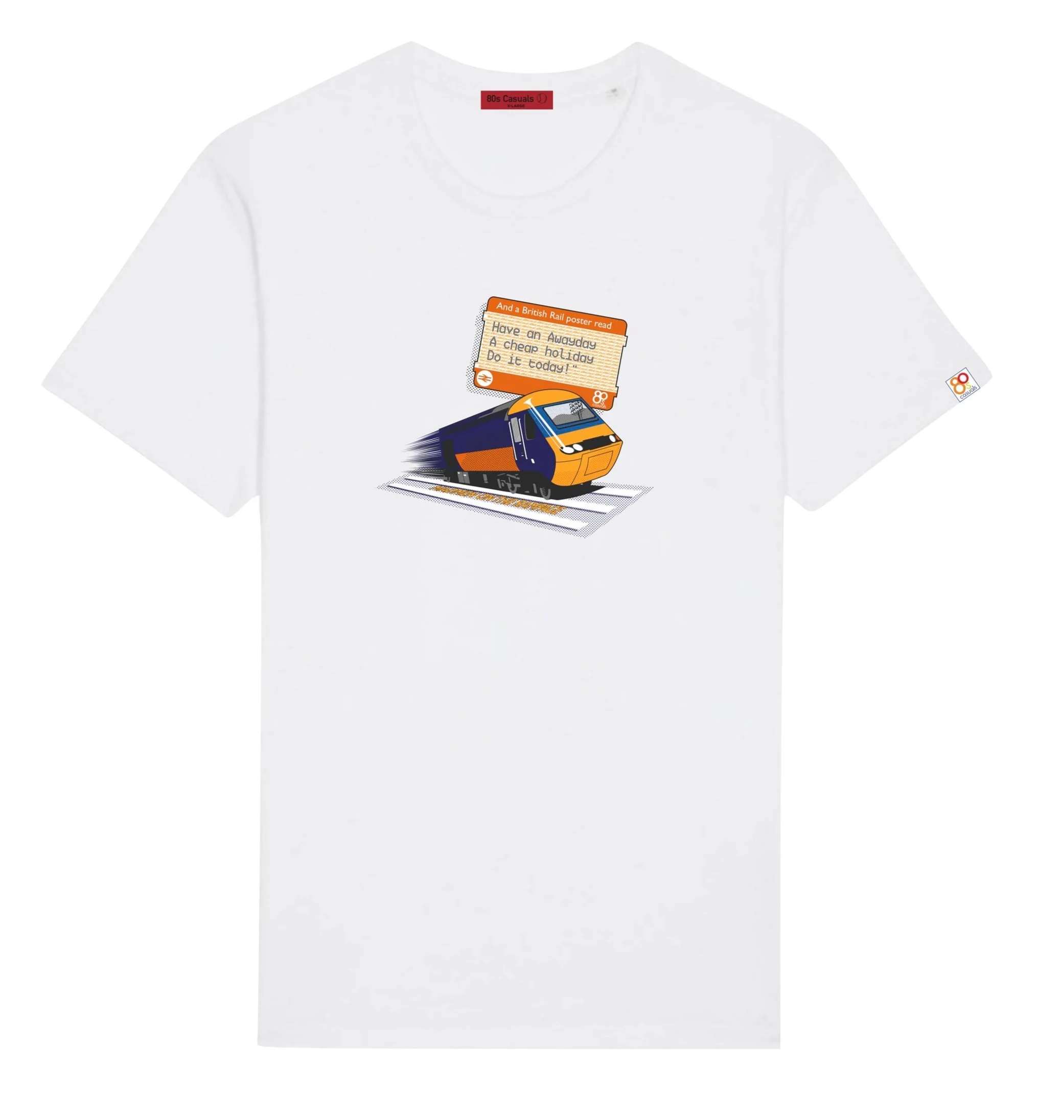 Have an Awayday' Organic T-Shirt / White — 80s Casuals